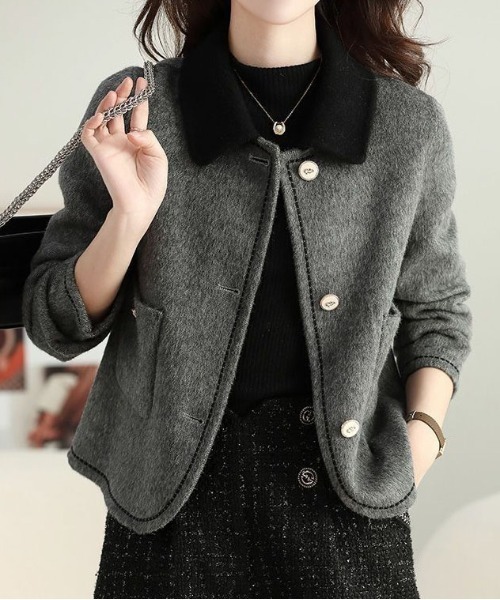 &soiree(アンドソワレ)の「配色カラーラインジャケット(その他アウター・レディース・グレー・X-LARGE/LARGE/MEDIUM/SMALL)」の4枚目の写真