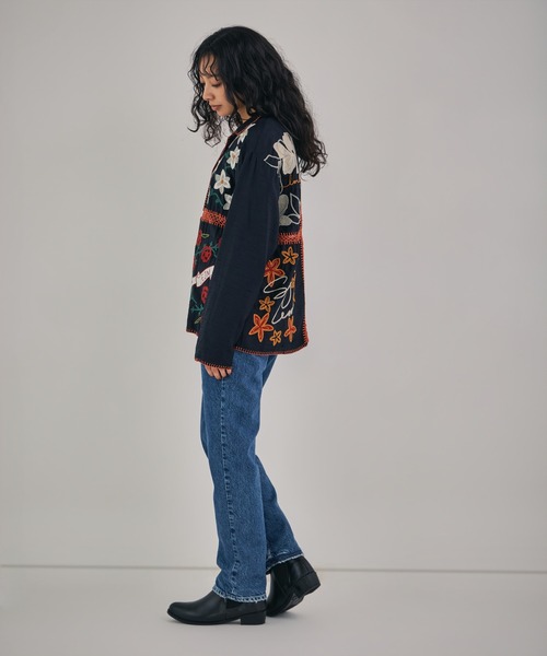 LEIN(リーン)の「【MEN , WOMEN】パッチワーククロシェジョイントスラブレーヨンシャツ(シャツ/ブラウス・レディース・オフホワイト/ブラック・FREE)」の16枚目の写真