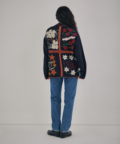 LEIN(リーン)の「【MEN , WOMEN】パッチワーククロシェジョイントスラブレーヨンシャツ(シャツ/ブラウス・レディース・オフホワイト/ブラック・FREE)」の17枚目の写真