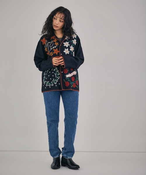LEIN(リーン)の「【MEN , WOMEN】パッチワーククロシェジョイントスラブレーヨンシャツ(シャツ/ブラウス・レディース・オフホワイト/ブラック・FREE)」の18枚目の写真