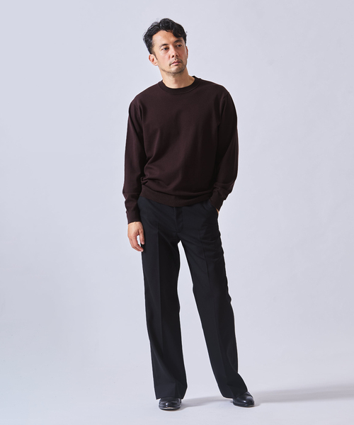 EDIFICE(エディフィス)の「ハイツイスト ウール フレア パンツ(スラックス・メンズ・ベージュ/ブラック・MEDIUM/LARGE)」の13枚目の写真