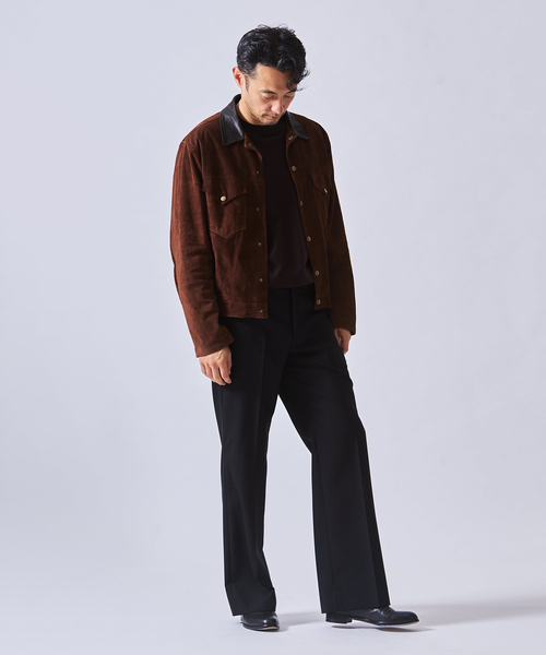 EDIFICE(エディフィス)の「ハイツイスト ウール フレア パンツ(スラックス・メンズ・ベージュ/ブラック・MEDIUM/LARGE)」の15枚目の写真
