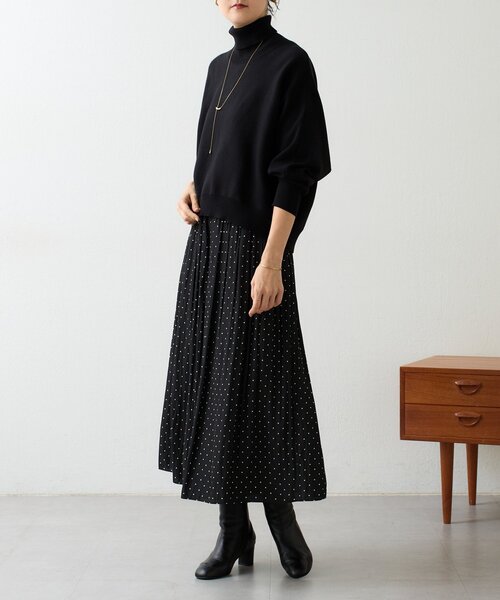 BEARDSLEY(ビアズリー)の「ドットシワシフォンギャザーパンツ(その他パンツ・レディース・ブラック・1/2/0)」の9枚目の写真