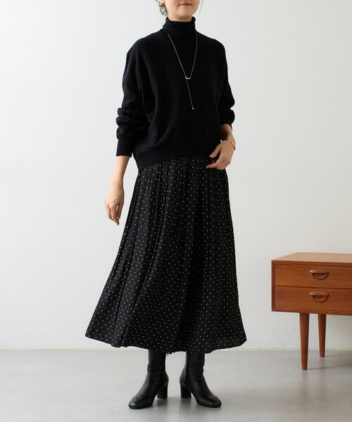 BEARDSLEY(ビアズリー)の「ドットシワシフォンギャザーパンツ(その他パンツ・レディース・ブラック・1/2/0)」の6枚目の写真