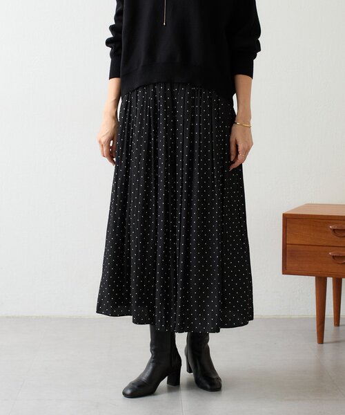 BEARDSLEY(ビアズリー)の「ドットシワシフォンギャザーパンツ(その他パンツ・レディース・ブラック・1/2/0)」の5枚目の写真