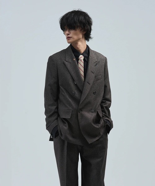 BED J.W. FORD(ベッドフォード)の「【BED J.W. FORD】W(テーラードジャケット・メンズ・ブラック/ブラウン・1/0)」の1枚目の写真