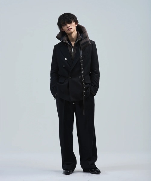 BED J.W. FORD(ベッドフォード)の「【BED J.W. FORD】W(テーラードジャケット・メンズ・ブラック/ブラウン・1/0)」の3枚目の写真