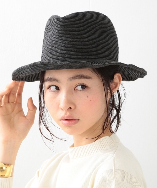 BRONTE（ブロンテ）の「【CLASSY.4月号掲載】BRONTE HAT / ペーパーコットン ハット 16SS（ハット・レディース・ナチュラル/ブラック・ONE SIZE）」の5枚目の写真