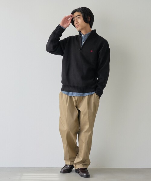POLO BCS（ポロ ビーシーエス）の「【WEB限定】POLO BCS（ポロ・ビーシーエス）ハーフジップスタンドカラーニット（ニット/セーター・メンズ・ブラック/モカ/オレンジ/クリーム・L/XL/M）」の6枚目の写真