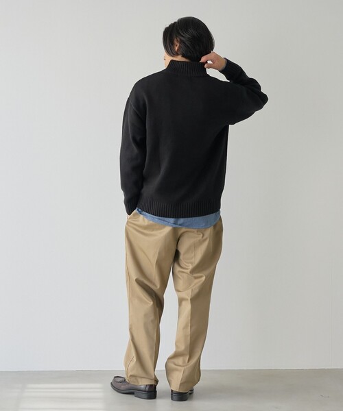 POLO BCS（ポロ ビーシーエス）の「【WEB限定】POLO BCS（ポロ・ビーシーエス）ハーフジップスタンドカラーニット（ニット/セーター・メンズ・ブラック/モカ/オレンジ/クリーム・L/XL/M）」の5枚目の写真