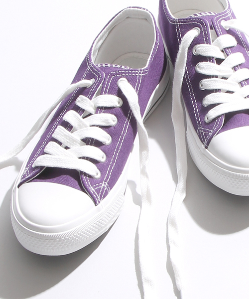 WEGO(ウィゴー)の「WEGO/キャンバスローカットスニーカー(スニーカー・レディース・ホワイト/ブラック/レッド/ブラック系その他/グリーン/パープル/オレンジ/ピンク/イエロー/ブルー・LARGE/MEDIUM)」の6枚目の写真