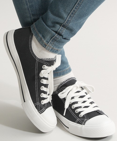 WEGO(ウィゴー)の「WEGO/キャンバスローカットスニーカー(スニーカー・レディース・ホワイト/ブラック/レッド/ブラック系その他/グリーン/パープル/オレンジ/ピンク/イエロー/ブルー・LARGE/MEDIUM)」の11枚目の写真