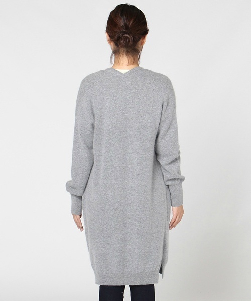 laboratory work（ラボラトリーワーク）の「フェレット混袖ボリュームロングカーデ（カーディガン/ボレロ・レディース・モカ/キャメル/杢グレー/ブラック・MEDIUM）」の6枚目の写真