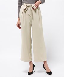 ダブルクロスリボンワイドパンツ