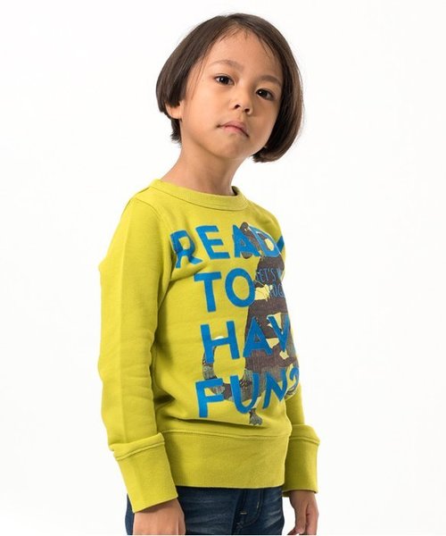 BREEZE（ブリーズ）の「恐竜トレーナー（スウェット・キッズ・パープル/ライム/グレー・140/110/130/90/80/95/100/120）」の2枚目の写真