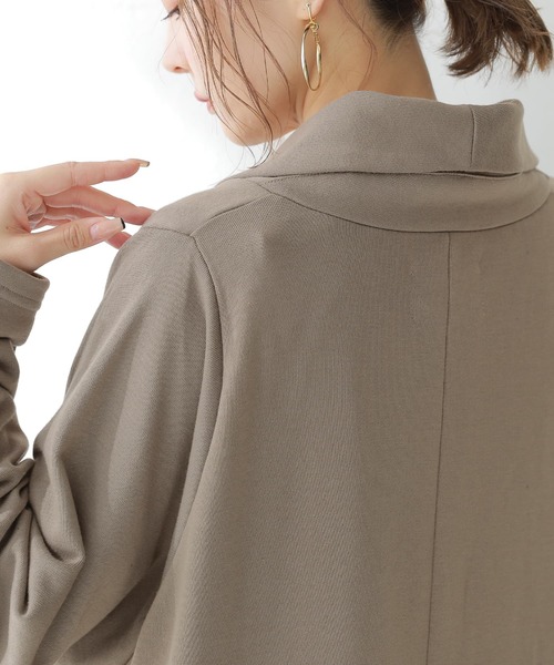 osharewalker(オシャレウォーカー)の「ロングラフジャケット(テーラードジャケット・レディース・ネイビー/ブラック/グレイッシュベージュ・FREE)」の21枚目の写真