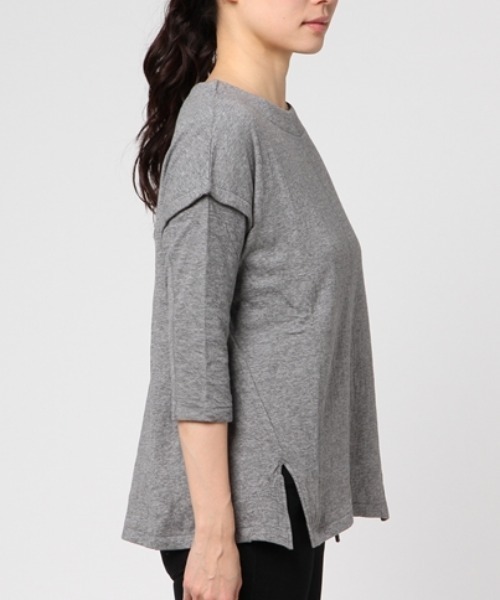 Audition(オーディション)の「M0442 接結天竺ルーズプルオーバー(Tシャツ/カットソー・レディース・杢グレー/ホワイト/ブラック・MEDIUM)」の5枚目の写真