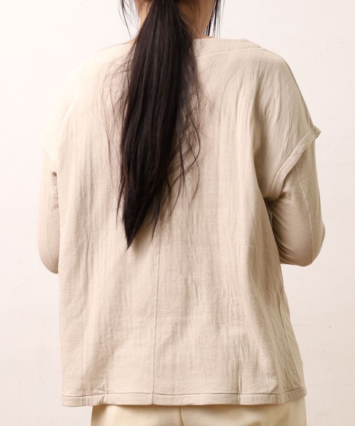 Audition(オーディション)の「M0442 接結天竺ルーズプルオーバー(Tシャツ/カットソー・レディース・杢グレー/ホワイト/ブラック・MEDIUM)」の18枚目の写真