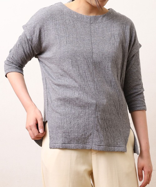 Audition(オーディション)の「M0442 接結天竺ルーズプルオーバー(Tシャツ/カットソー・レディース・杢グレー/ホワイト/ブラック・MEDIUM)」の16枚目の写真