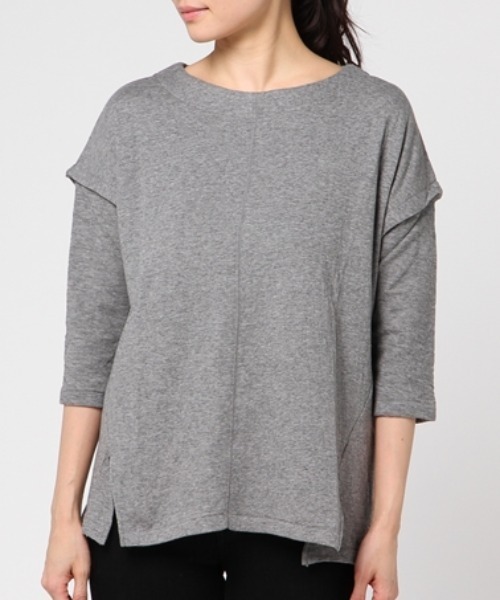 Audition(オーディション)の「M0442 接結天竺ルーズプルオーバー(Tシャツ/カットソー・レディース・杢グレー/ホワイト/ブラック・MEDIUM)」の22枚目の写真