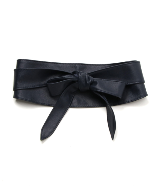 un dix cors（アンディコール）の「ソフトレザーサッシュベルト（ベルト・レディース・ブラック/ネイビー/ベージュ・ﾌﾘ-）」の3枚目の写真