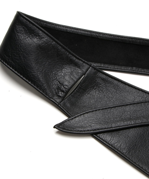 un dix cors（アンディコール）の「ソフトレザーサッシュベルト（ベルト・レディース・ブラック/ネイビー/ベージュ・ﾌﾘ-）」の5枚目の写真