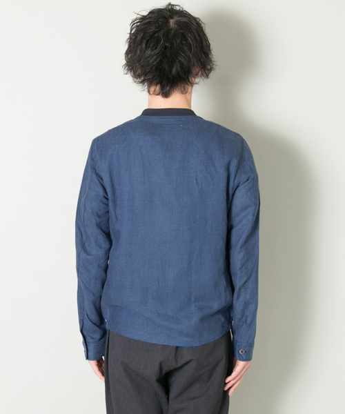 URBAN RESEARCH（アーバンリサーチ）の「UR　WAVE LINENナローリブブルゾン（ブルゾン・メンズ・ライトインディゴブルー/カーキ/ブラック・LARGE/MEDIUM）」の6枚目の写真