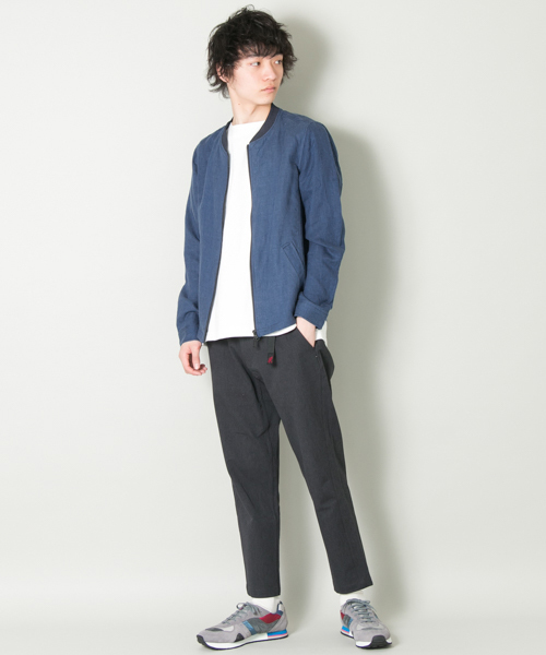 URBAN RESEARCH（アーバンリサーチ）の「UR　WAVE LINENナローリブブルゾン（ブルゾン・メンズ・ライトインディゴブルー/カーキ/ブラック・LARGE/MEDIUM）」の9枚目の写真