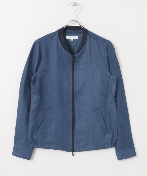 URBAN RESEARCH（アーバンリサーチ）の「UR　WAVE LINENナローリブブルゾン（ブルゾン・メンズ・ライトインディゴブルー/カーキ/ブラック・LARGE/MEDIUM）」の12枚目の写真