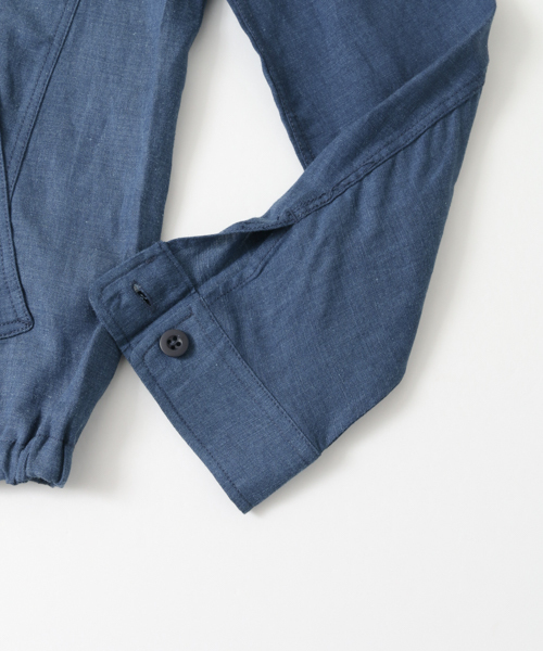 URBAN RESEARCH（アーバンリサーチ）の「UR　WAVE LINENナローリブブルゾン（ブルゾン・メンズ・ライトインディゴブルー/カーキ/ブラック・LARGE/MEDIUM）」の15枚目の写真