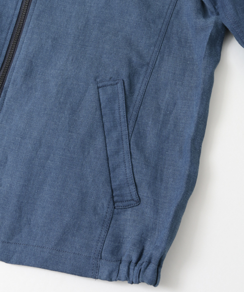 URBAN RESEARCH（アーバンリサーチ）の「UR　WAVE LINENナローリブブルゾン（ブルゾン・メンズ・ライトインディゴブルー/カーキ/ブラック・LARGE/MEDIUM）」の16枚目の写真