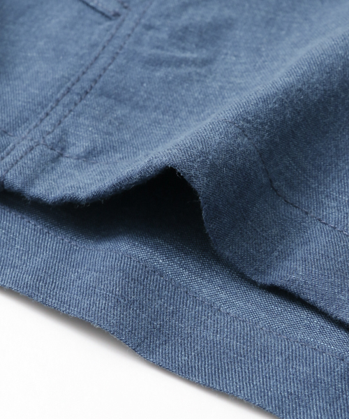 URBAN RESEARCH（アーバンリサーチ）の「UR　WAVE LINENナローリブブルゾン（ブルゾン・メンズ・ライトインディゴブルー/カーキ/ブラック・LARGE/MEDIUM）」の17枚目の写真