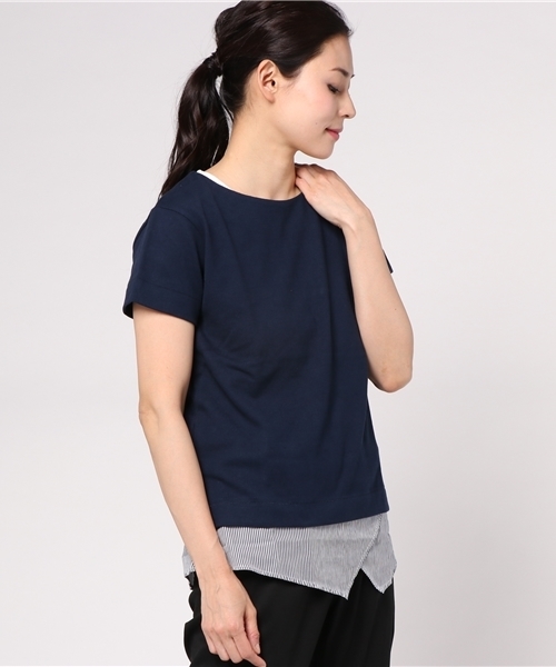 Le Tiroir De Dressterior ルティロワドゥドレステリア の 半袖カットソー 変形タンクトップセット タンクトップ Wear