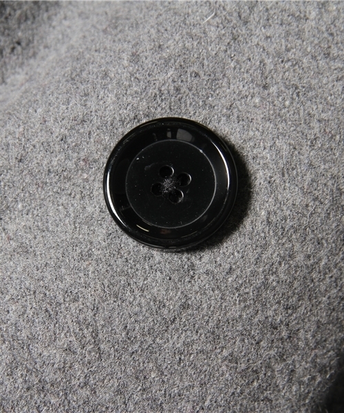 WEGO（ウィゴー）の「ベーシックメルトンPコート（ピーコート・メンズ・ブラック/ダークグレー/ライトグレー/グレイッシュベージュ/ネイビー/レッド/ワイン/ダークブラウン/ロイヤルブルー/ピンク系その他・SMALL/MEDIUM/LARGE/X-LARGE）」の18枚目の写真