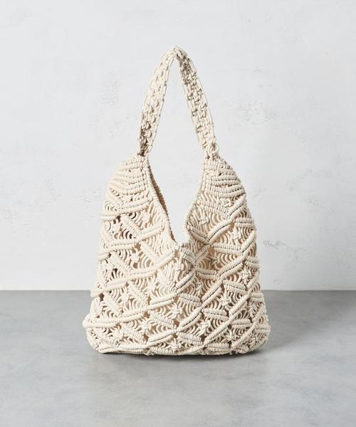 UNITED ARROWS(ユナイテッドアローズ)の「SFL マクラメ トートバッグ ◆(トートバッグ・レディース・ナチュラル/ブラック・FREE)」の2枚目の写真