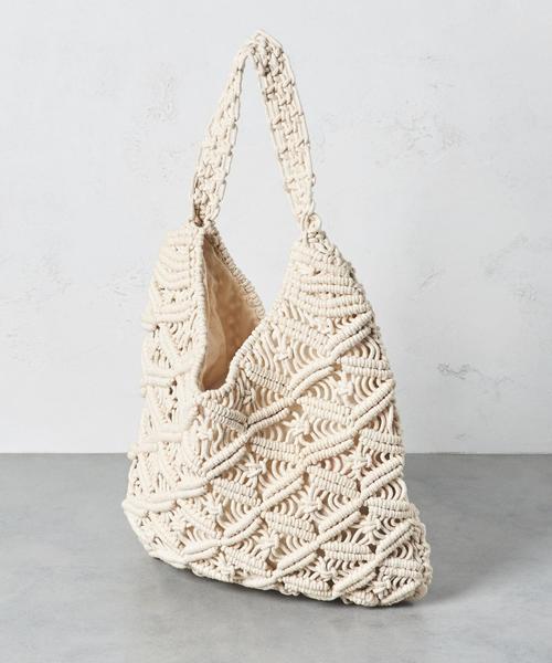 UNITED ARROWS(ユナイテッドアローズ)の「SFL マクラメ トートバッグ ◆(トートバッグ・レディース・ナチュラル/ブラック・FREE)」の4枚目の写真