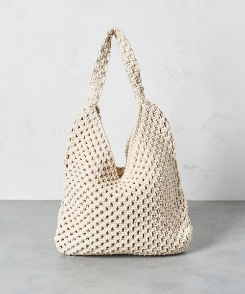 UNITED ARROWS(ユナイテッドアローズ)の「SFL マクラメ トートバッグ ◆(トートバッグ・レディース・ナチュラル/ブラック・FREE)」の6枚目の写真