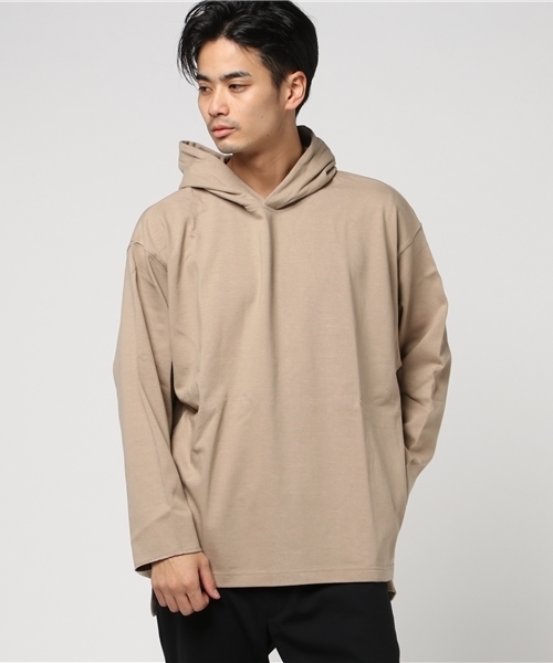 niko and...(ニコアンド)の「<NUMERALS>度詰めパーカープルオーバー(パーカー・メンズ・ベージュ/ブラック/ホワイト・MEDIUM/SMALL/LARGE)」の3枚目の写真