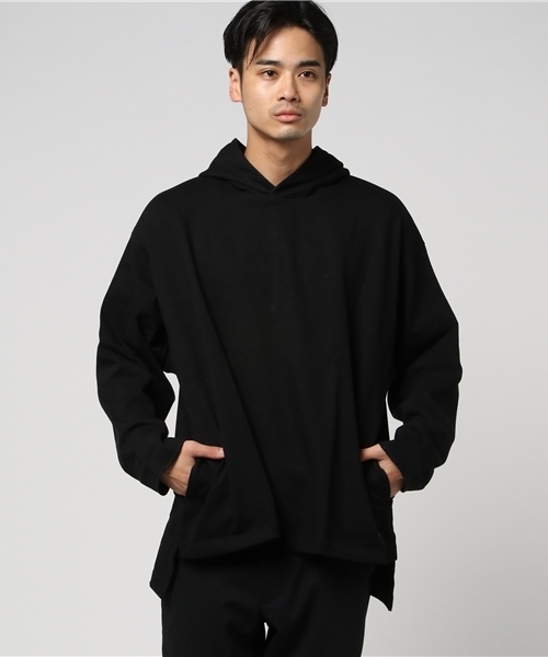 niko and...(ニコアンド)の「<NUMERALS>度詰めパーカープルオーバー(パーカー・メンズ・ベージュ/ブラック/ホワイト・MEDIUM/SMALL/LARGE)」の2枚目の写真