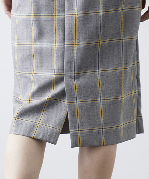 STUDIOUS(ステュディオス)の「アソートチェックミディースリットスカート(スカート・レディース・ライトグレー/ネイビー・0/1)」の13枚目の写真