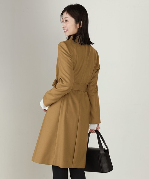 ロングカシミヤコートベルト付き（その他アウター）｜sankyo shokai