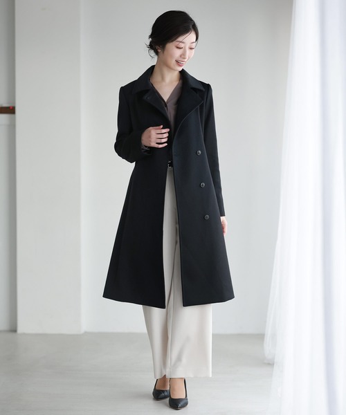 ロングカシミヤコートベルト付き（その他アウター）｜sankyo shokai
