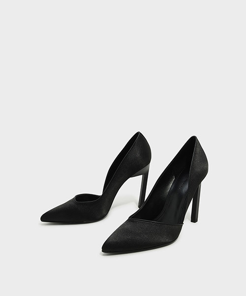 CHARLES & KEITH(チャールズ & キース)の「ポインテッドドルセーヒール / POINTED D'ORSAY HEELS(パンプス・レディース・ブラック/シルバー・22.5cm/23.5cm/23cm/24.5cm/25.5cm/25cm)」の10枚目の写真