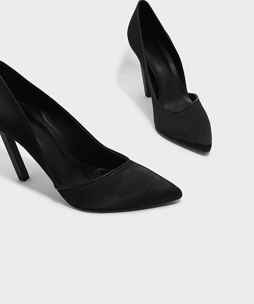 CHARLES & KEITH(チャールズ & キース)の「ポインテッドドルセーヒール / POINTED D'ORSAY HEELS(パンプス・レディース・ブラック/シルバー・22.5cm/23.5cm/23cm/24.5cm/25.5cm/25cm)」の15枚目の写真