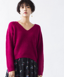 WEGO | WEGO/ふわもちVネックニット(ニット/セーター)