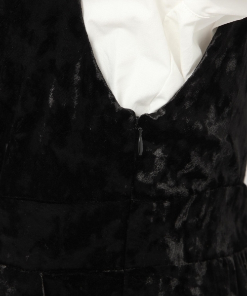 laboratory work(ラボラトリーワーク)の「クラッシュベロアサロペット(サロペット/オーバーオール・レディース・ブラック/ブルー系その他/イエロー・MEDIUM)」の10枚目の写真