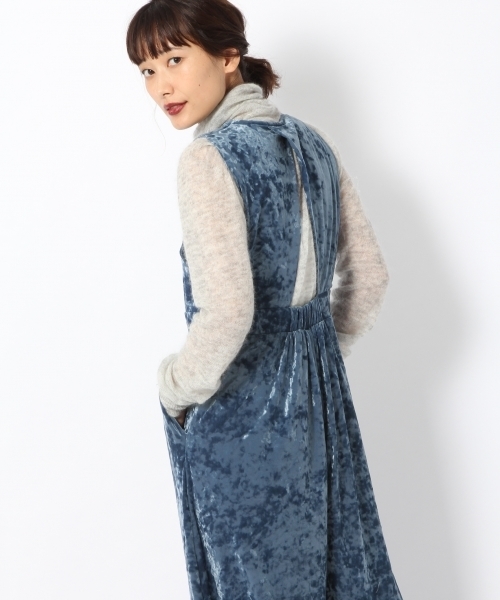 laboratory work(ラボラトリーワーク)の「クラッシュベロアサロペット(サロペット/オーバーオール・レディース・ブラック/ブルー系その他/イエロー・MEDIUM)」の18枚目の写真