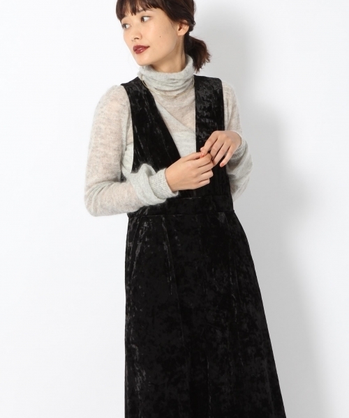 laboratory work(ラボラトリーワーク)の「クラッシュベロアサロペット(サロペット/オーバーオール・レディース・ブラック/ブルー系その他/イエロー・MEDIUM)」の17枚目の写真