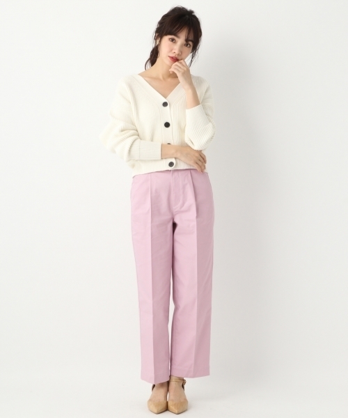 A part by（アパートバイ）の「CPハイウエストチノパンツ 778689（チノパンツ・レディース・ピンク/ブラウン/ベージュ/ネイビー・LARGE/MEDIUM）」の6枚目の写真