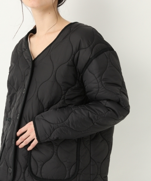 A part by（アパートバイ）の「Pキルティングジャケット 782513（ブルゾン・レディース・ブラック/カーキ・FREE）」の7枚目の写真